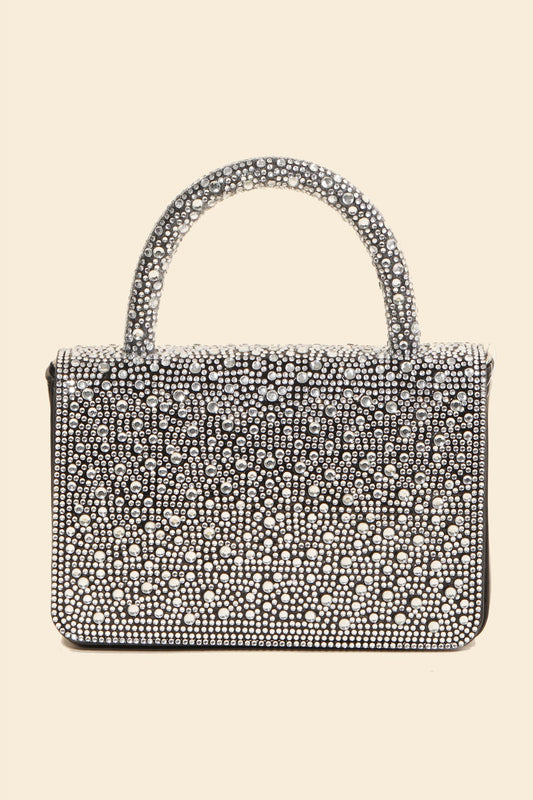 Rhinestone Studded Rectangle Bag