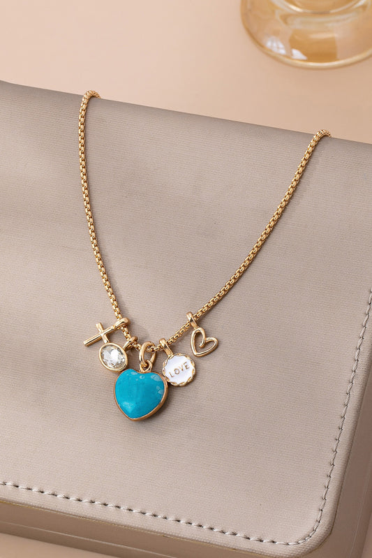 Cluster Love & Faith Charm Necklace