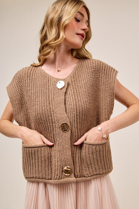 Coffee Shop Button Top