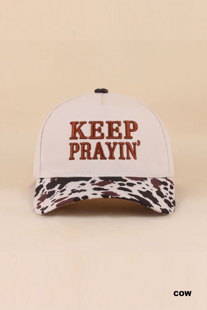 keep prayin hat - cow