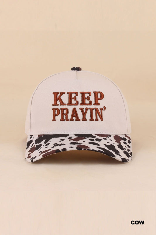 keep prayin hat - cow