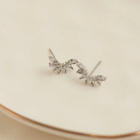 Waterproof Jewelry - Mini Crawler Earrings - Silver