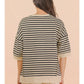 Neon Nights Striped Top - Black/Cream