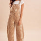 Bambi Print Barrel Overalls