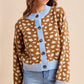 Deer Jacquard Chunky Cardigan