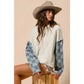 Washed Checker Denim Pullover