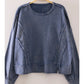 Vintage Washed Raw Edge Top - Denim