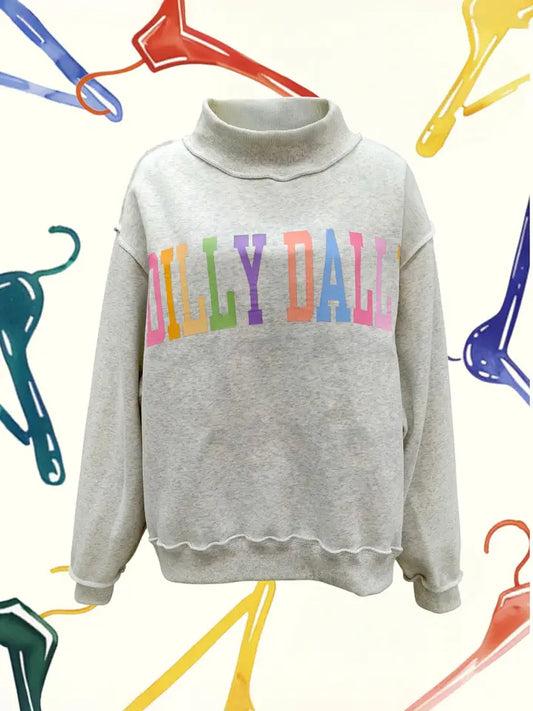 Dilly Dally Mockneck Crewneck