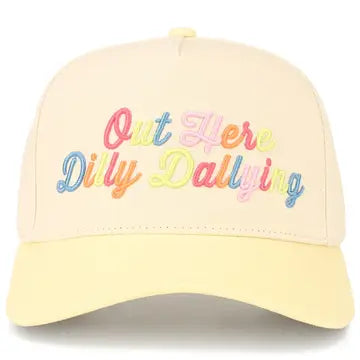 Out Here Dilly Dallying Hat - Butter Yellow