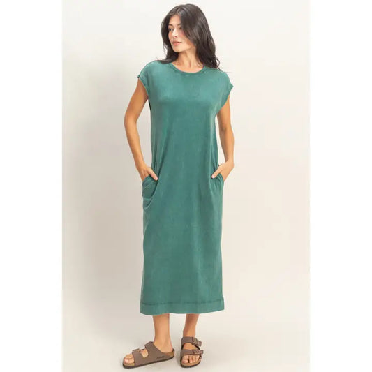 Diana Mineral Washed Midi Dress
