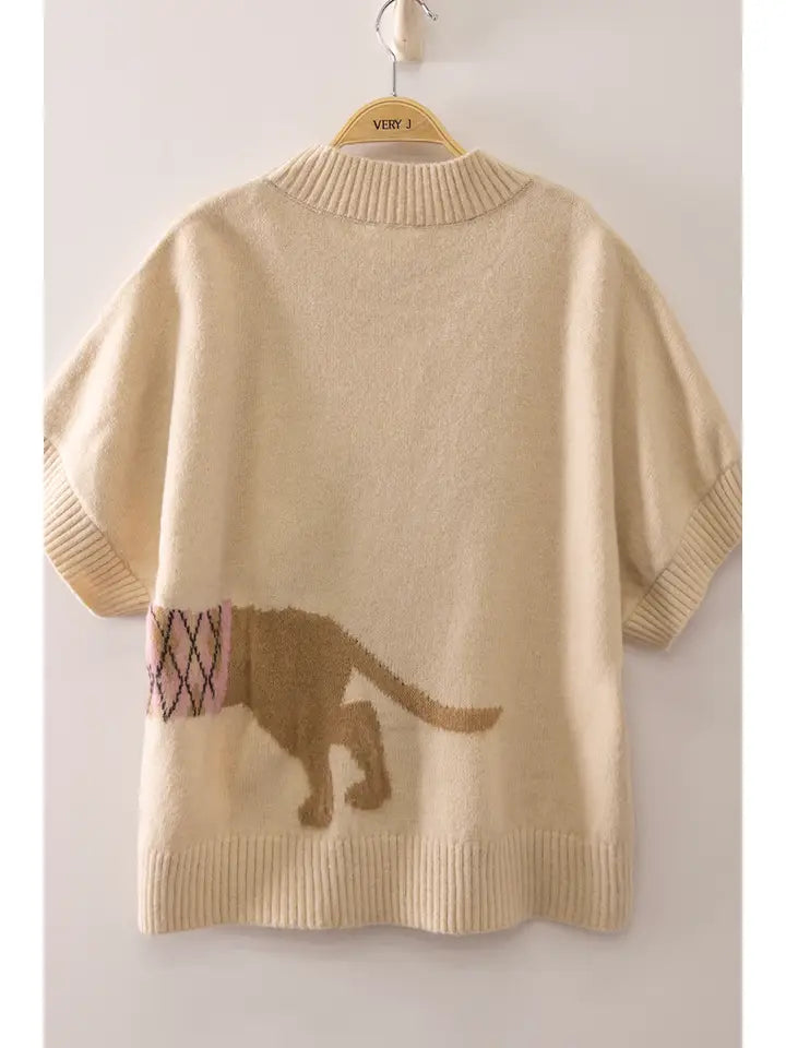 cute dog graphic sweater