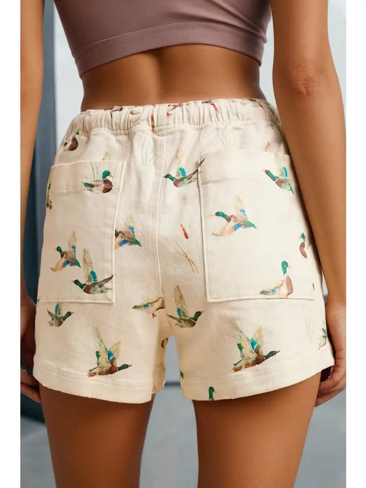 Mallard Duck Drawstring Shorts