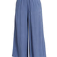 Elastic Pleated Wide Leg Pants