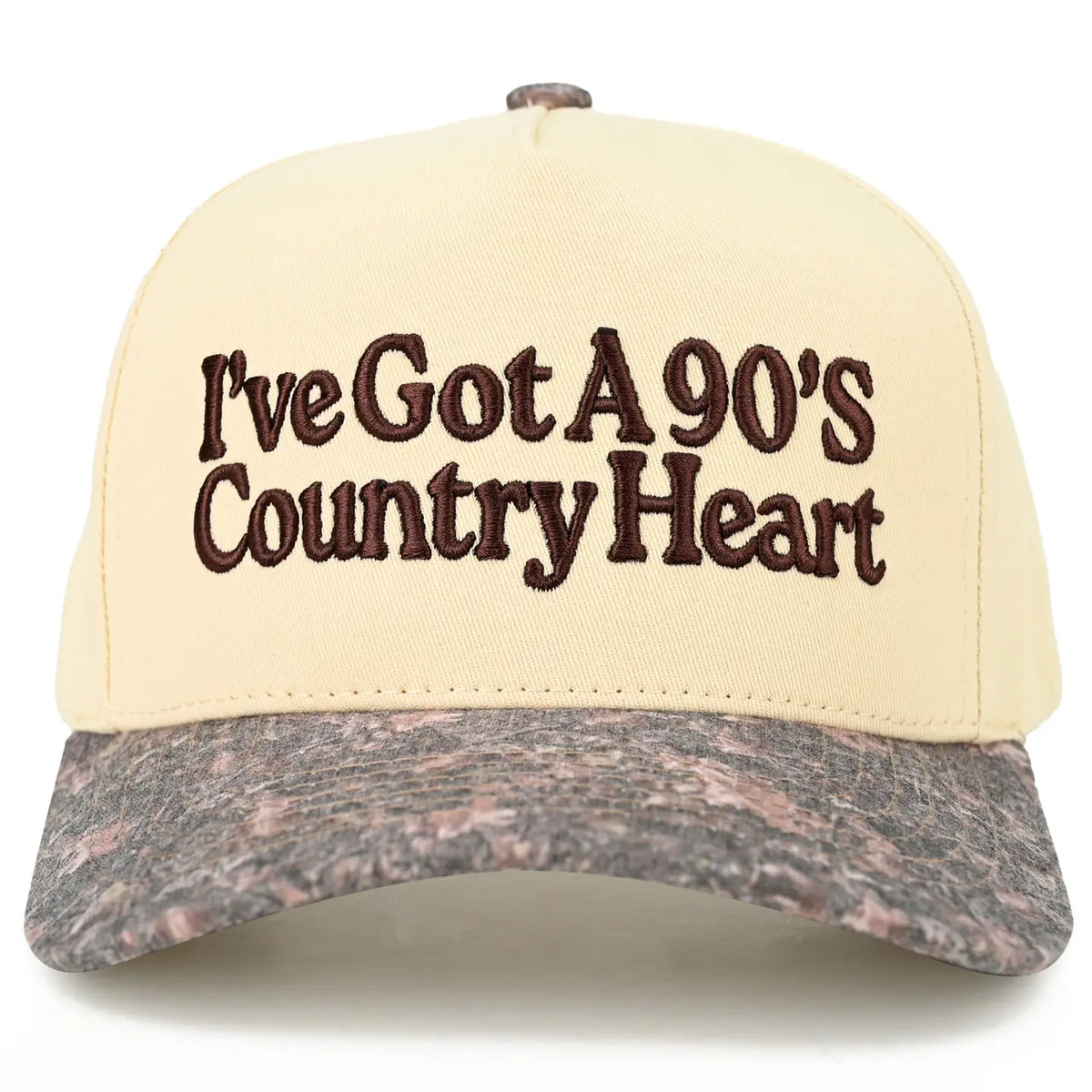 90's Country Heart Hat - Brown/Camo