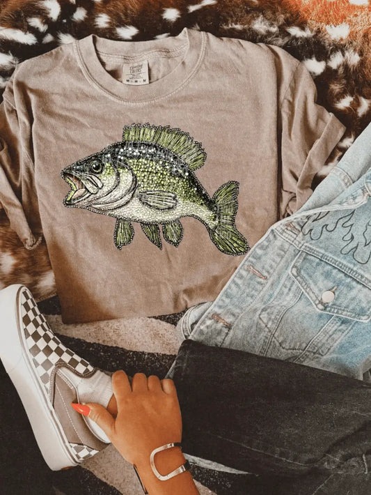 Faux Rhinestone Bass Tee