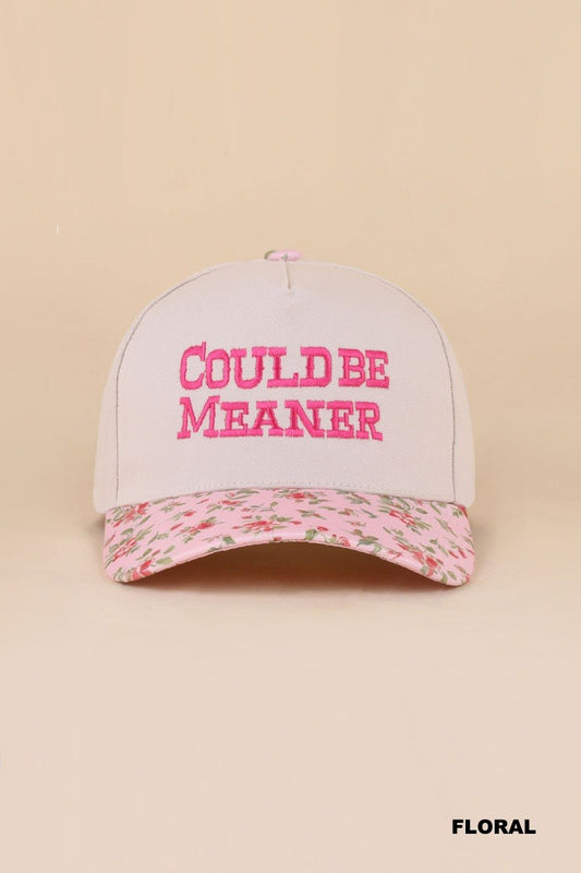 could be meaner hat - floral