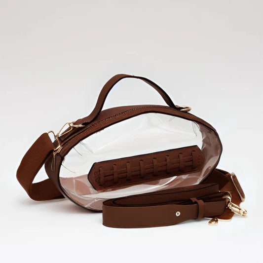 Football Clear Stadium Bag - Brown
