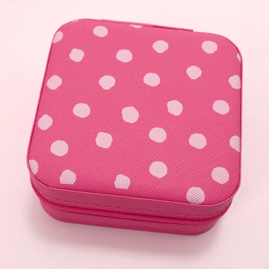 Jewelry Box Organizer - Polka Dot Fuchsia