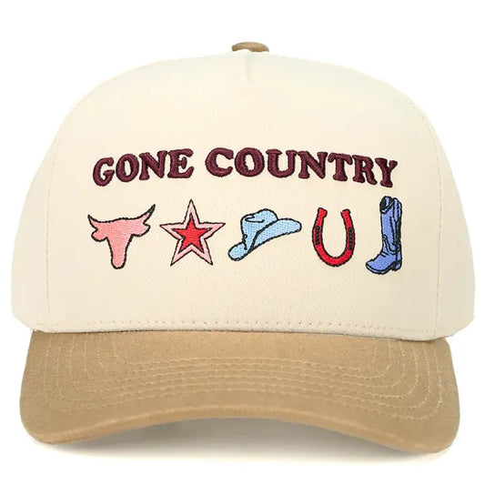 Gone Country Trucker Hat - Beige