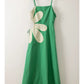 Vacation Babe Midi Dress - Green/Cream