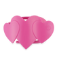 Teleties - Flat Hair Clip - Heart to Heart - Pink - Small