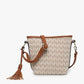 Herringbone Tasseled Crossbody