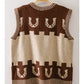 western horse knit vest