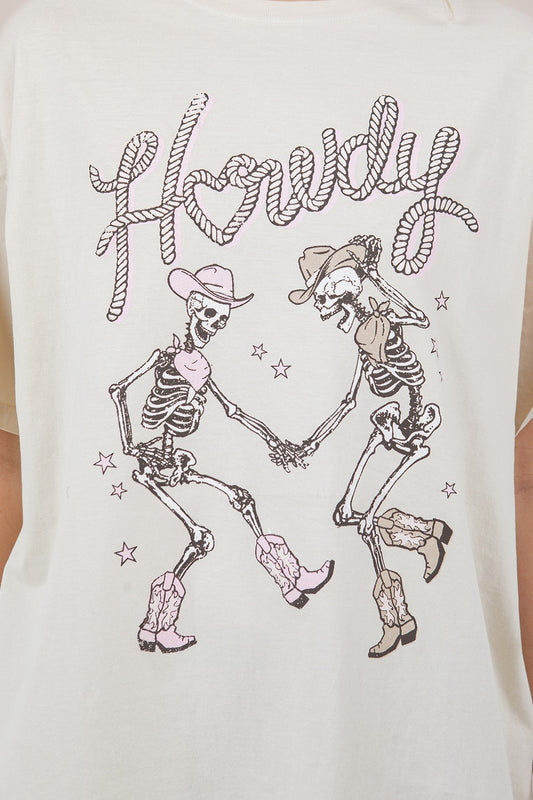 Howdy Skeleton Graphic Tee