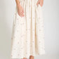 Embroidered Floral Midi Skirt