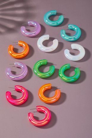 Jelly Colored Hoops