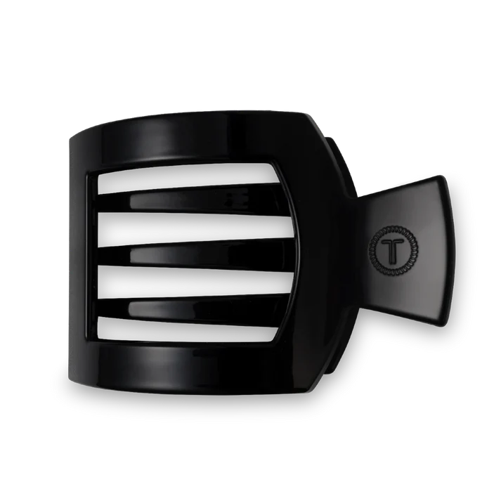 Teleties - Flat Square Hair Clip - Jet Black - Large