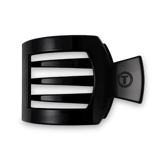 Teleties - Flat Square Hair Clip - Jet Black - Large