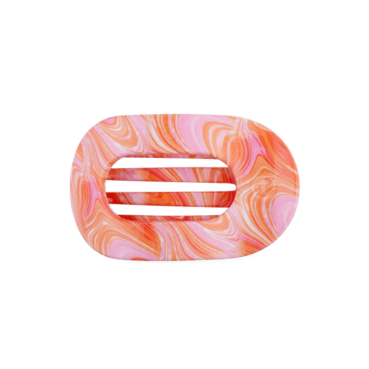 Just Keep Swimming - Medium Flat Round Hair Clip