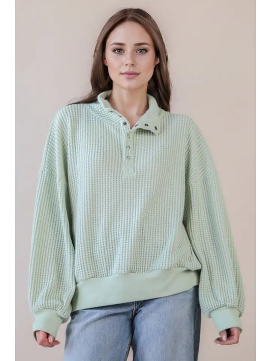 Morning Meadow Waffle Knit Top