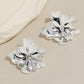 Metallic Layered Flower Studs