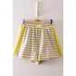 Neon Nights Striped Shorts - Lavender/Lemon