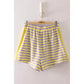 Neon Nights Striped Shorts - Lavender/Lemon