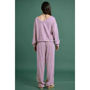 Ribbed Knit Lounge Pants