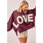 Love Patchwork Fleece Sweatshirt