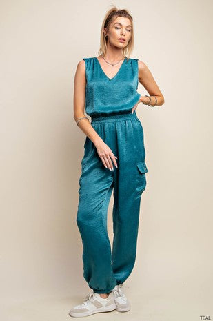 Lucca Satin Jumpsuit