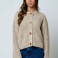 Raw Edge Chunky Knit Cardigan