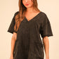 Mineral Washed Oversized Romper