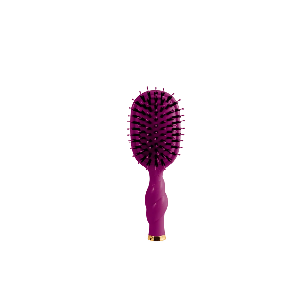 Mini Boar Bristle Hair Brush - Mulberry