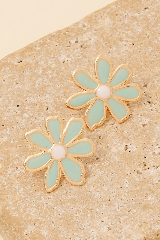 Epoxy Flower Studs