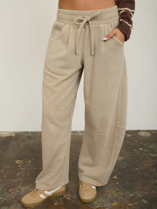 Tucker Barrel Leg Sweatpants - Mocha
