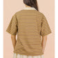 Varsity Team Collared Top - Mocha/Yellow
