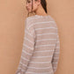 Striped Relaxed Top - Mocha