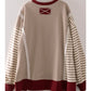 Nikki Mixed Stripe Contrast Top