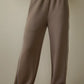 Just Hanging Around Wide Leg Pants - Mocha