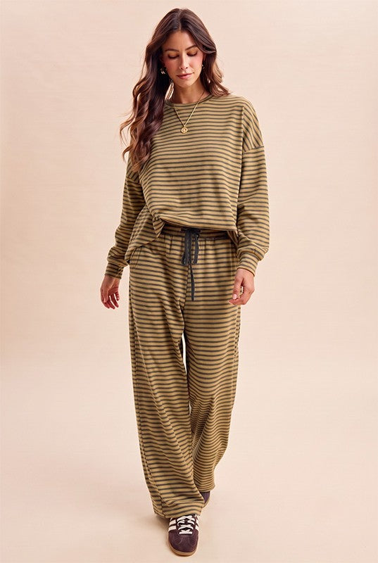 Beau Striped Brush Knit Top